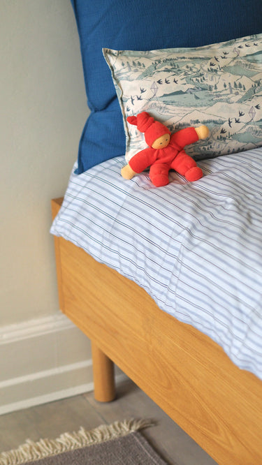 Baby Bedding Blue Stripes