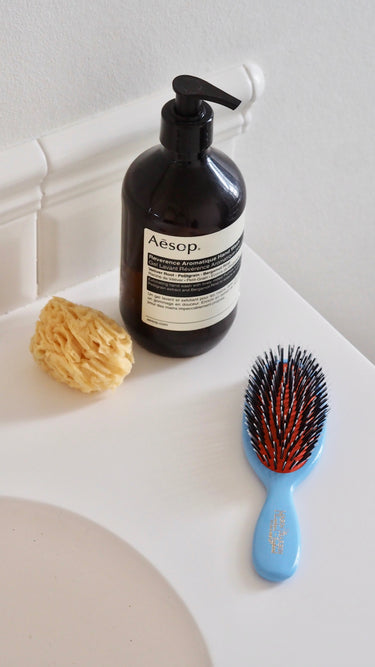 Pocket Hair Brush Light Blue