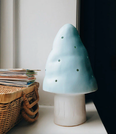 Small Mushroom Lamp Blue