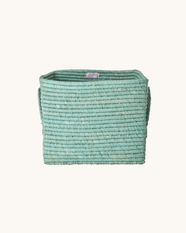 Raffia Storage Basket Mint