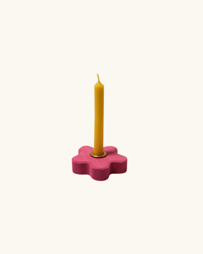 Pink Flower Candle Holder