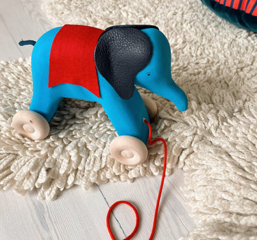 Blue Elephant Pull Toy