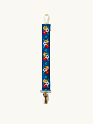 Suttesnor Blå med Multifarvet Blomster