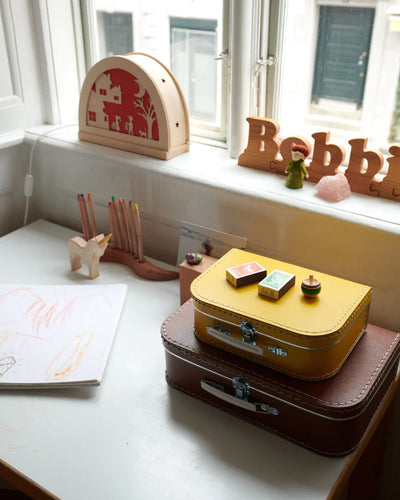 Cardboard Suitcase Yellow