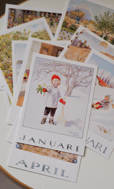 A Year in Postcards 12 Pcs