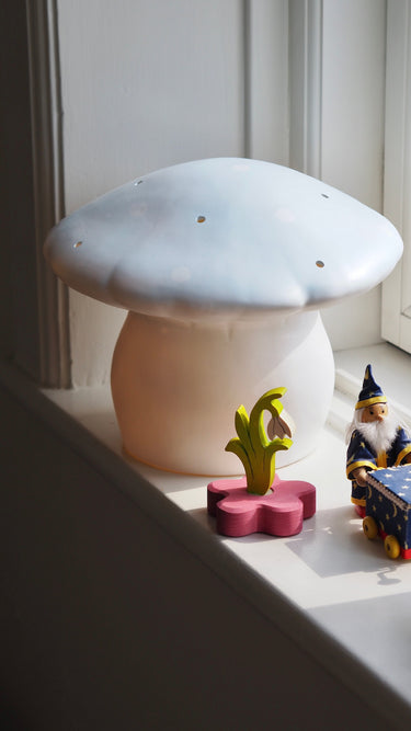 Medium Svampelampe Lyseblå