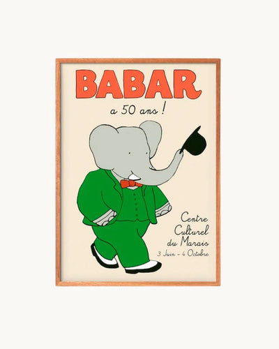 'Babar a 50 Ans' Plakat