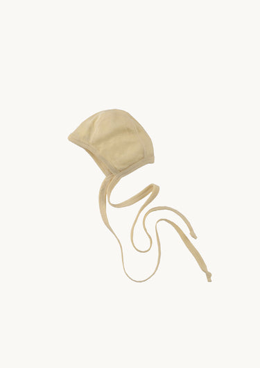 Wool & Silk Baby Bonnet Natural