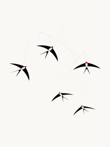 Five Flying Swallows Mobile