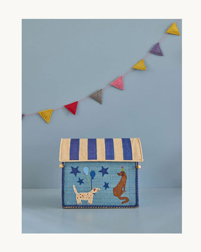 Small Raffia Basket 'Party Animals'