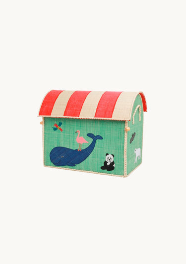 Medium Raffia Kurv 'Zoo'