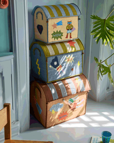 Lille Raffia Kurv 'Brun Helt'