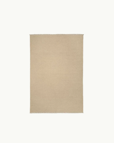 Beige Wool Rug 140x200 cm