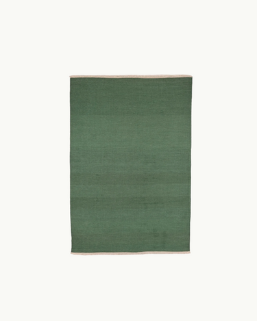 Green Wool Rug 140x200 cm