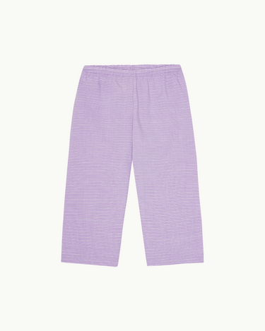 Purple Cotton Pants Double Stripe