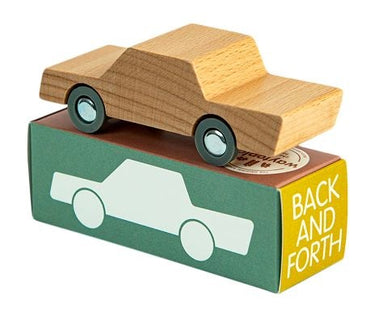 Wooden Toy Car in Natural from Vintage